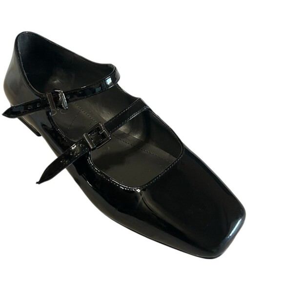 Franco Sarto  Tesoro Women's 6M  Square Toe Mary Jane Flat Black Patent Leather - Picture 1 of 14
